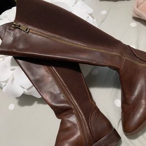 Brown riding boots